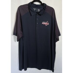 Antigua Polo Shirt Size 2XL Washington Capitals Short Sleeve Pullover